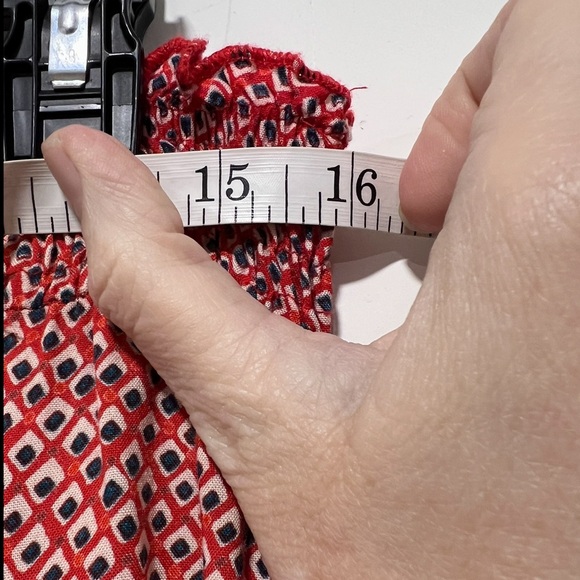 Nostalgia Red & Teal Patterned Boho Wide Leg Pants - Picture 11 of 13